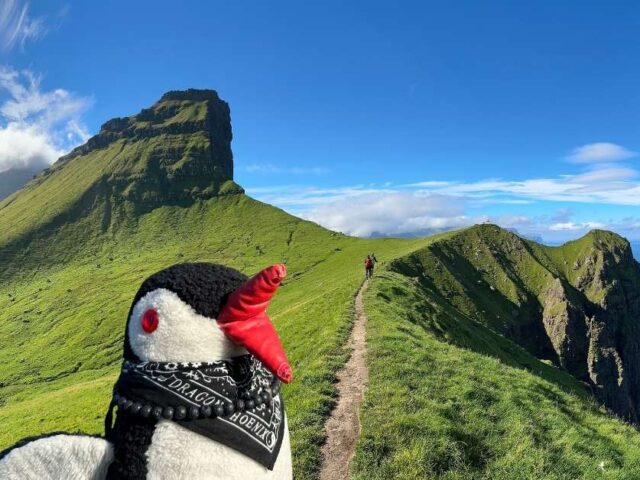 Hiking to Kallur Lighthouse on Kalsoy Island