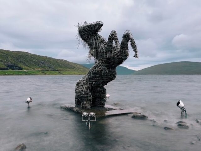 The Nix Horse Statue in the Faroe Islands
